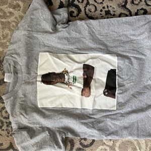 Supreme Gray T-Shirt with Graphic Print